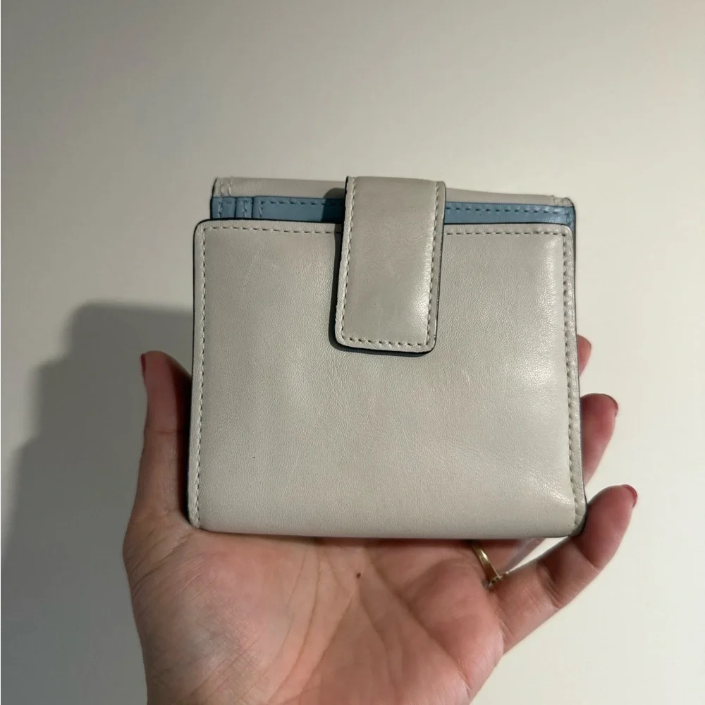 Coach Bleecker White Leather Buckle Wallet - Picture 2 of 8